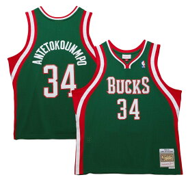 【公式グッズ】NBA バックス ジャニス・アンテトクンポ ユニフォーム Mitchell & Ness/ミッチェル＆ネス メンズ グリーン (MNC NBA HWC Mens Swingman Jersey)