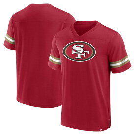 NFL 49ers Vネック Tシャツ Fanatics（ファナティクス） メンズ スカーレット (23 NFL MEN'S FANATICS BRANDED JERSEY TACKLE SST)