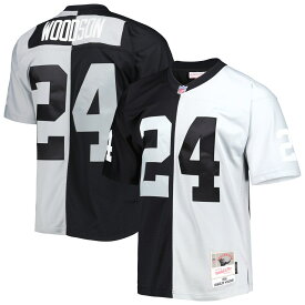 NFL レイダース チャールズ・ウッドソン レガシー ユニフォーム （レプリカ） Mitchell & Ness（ミッチェル＆ネス） メンズ ブラック (Men's MNC Split Legacy Jersey)