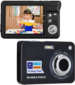 デジカメ4K 人気 デジタルカメラ コンパクトカメラ 数 4K動画 4800万画素 YouTubeカメラ 充電式 2.7インチ 8倍デジタルズーム 2.7インチIPS画面など 最大128GBのSDカード対応 日本語取扱説明書付き 子供や初心者など最適ギフトビデオカメラ デジタルカメラ