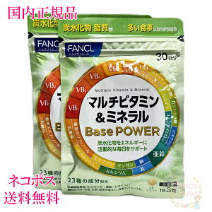 ファンケル マルチビタミン&ミネラル Base POWER 60日分 (30日分×2袋) 賞味期限2027年3月以降 サプリメント【国内正規品・ネコポス送料無料(ポスト投函)】