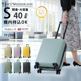 【最大50％OFFクーポン配布中】スーツケース Sサイズ 機内持ち込み 軽量 小型 キャリーケース ハードタイプ 静音ダブルキャスター TSAロック付き ファスナー式 1泊2日旅行用 シンプル おしゃれ メンズ レディース 子供用 人気 修学旅行 海外 国内ビジネス出張 TY2506