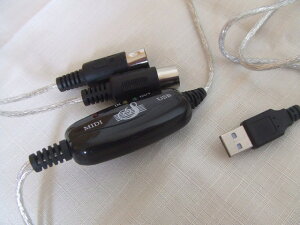 �y���[���֑���130�~�zUSB MIDI �C���^�[�t�F�[�X �P�[�u�� �y��A������PC�̐ڑ��@Windows XP/vista/7/8�Ή�