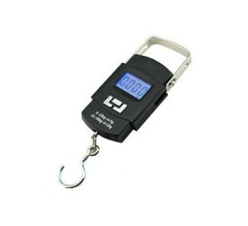 【メール便送料130円】MAX50kg デジタルフィッシングスケール 50Kgまで 魚釣り 空港 バッゲージスケール トラベルスケール 金属 フック 風袋機能付