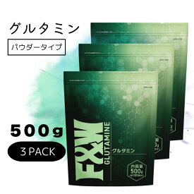 【7/19 20:00から7/26 1:59　楽天マラソン開催　店内全品ポイント3倍】グルタミン パウダー サプリ サプリメント 500g ×3セット アミノ酸 サプリメント 男性 女性 ダイエット 筋トレ ワークアウト F&W