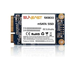 SUNEAST/TC[Xg SSD mSATA 6Gb/s SE800-m512GB ۏؕt S.M.A.R.T.@\ TRIM@\Ή PCp[c p\R 