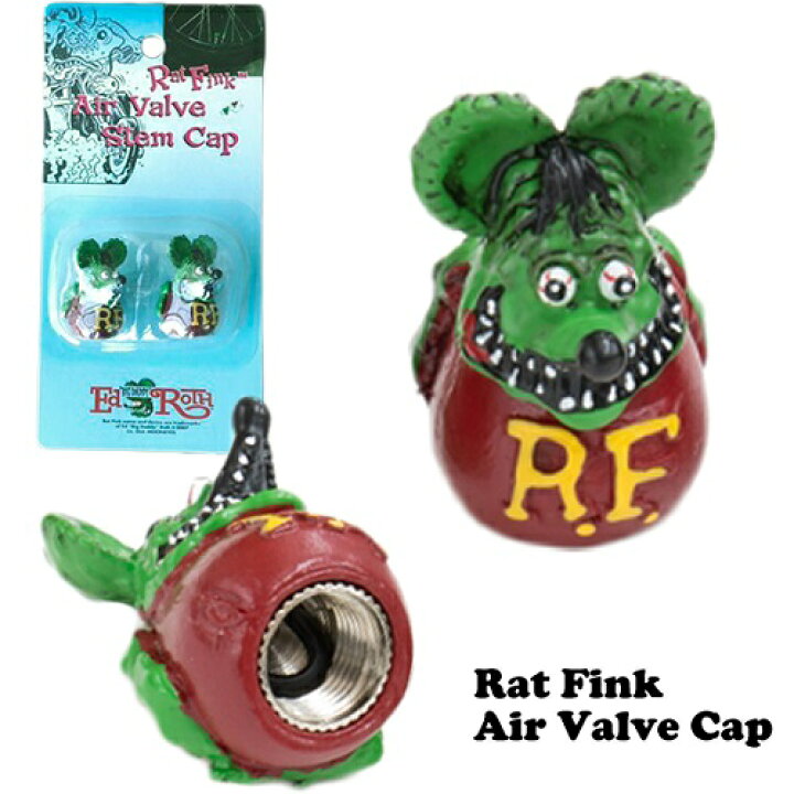 楽天市場】Rat Fink ラットフィンク エア バルブ キャップ 2個入り 車 
