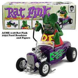 _CLXg^ bgtBN ~jJ[ tH[hzbgbh ACME 1:18 RAT FINK 1932 FORD BLOW HOT ROD ROADSTER with FIGURE AgC AJ G CeA u 