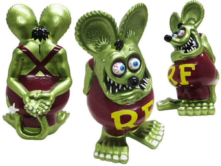 楽天市場】ラットフィンク ジャンボ コインバンク メタリック グリーン