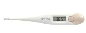 dretec ドリテック 先が曲がるやわらかタッチ体温計 予測式30秒 TO-200PK ( ピンク ) やわらか 介護 ベビー 赤ちゃん やさしい 体温計 抗菌 樹脂 送料無料