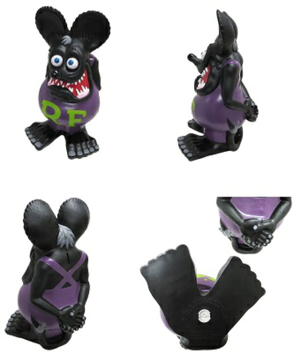 楽天市場】ラットフィンク ジャンボ コインバンク ブラック 貯金箱 