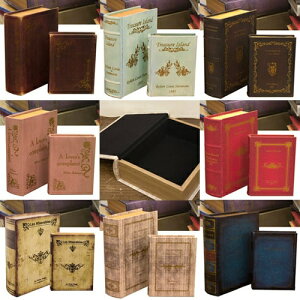 【History Novel Secret Box】 ヨーロッパ風★ヒストリー ノーベル シークレットボックス ボックス BOX 小さいサイズ (S) アンティーク インテリア 送料無料