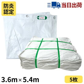 白防炎シート 3.6m×5.4m 450P 5枚入