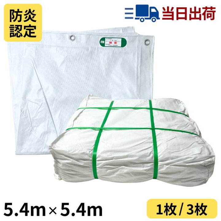 楽天市場】白防炎シート 5.4m×5.4m 450P【セットでお得】 : 建TOOL 
