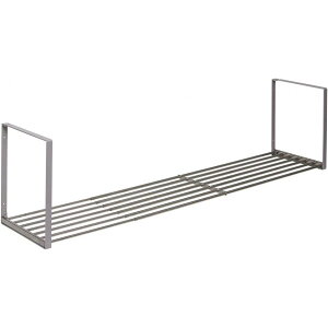 TAKUBO 伸縮パイプ棚 ステンレス TS1-120L 幅90〜120cm 奥行25cm 高さ30cm 吊戸棚 キッチン収納 木ねじ取付タイプ