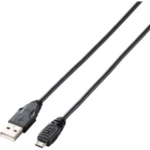 GR ELECOM Micro-USB P[u A-MicroB U2C-AMB10BK 1.0m [d f[^] Trɋ bLs 2dV[h