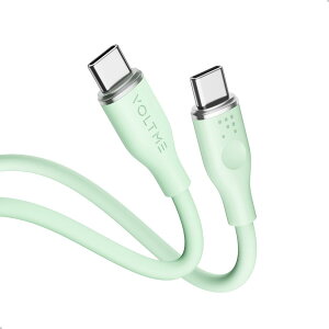 VOLTME �{���g�~�[ �[�d�P�[�u�� �����[�d�Ή� 3A�E60W �f�[�^�]�� �[�d �V���R���P�[�u�� USB-C��USB-C �O���[�� 1m C2133