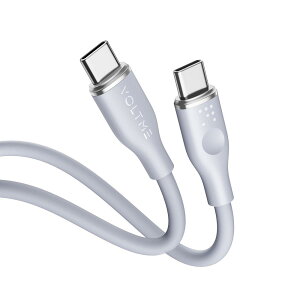 VOLTME �{���g�~�[ �[�d�P�[�u�� �����[�d�Ή� 3A�E60W �f�[�^�]�� �[�d �V���R���P�[�u�� USB-C��USB-C �O���[ 1m C2134