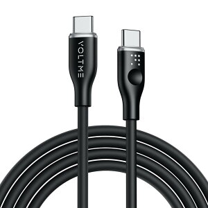 VOLTME �{���g�~�[ �[�d�P�[�u�� USB-C&C 3A�E60W 1.8W �u���b�N C2136 �f�[�^�]��/�[�d �V���R���P�[�u�� CtoC PD�Ή�