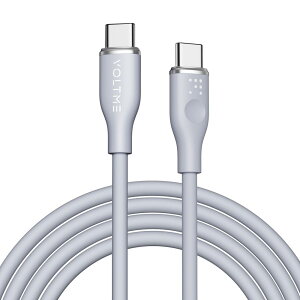 VOLTME �{���g�~�[ �[�d�P�[�u�� USB-C&C 3A�E60W 1.8W �O���[ �f�[�^�]��/�[�d �V���R���P�[�u�� CtoC PD�Ή� C2139