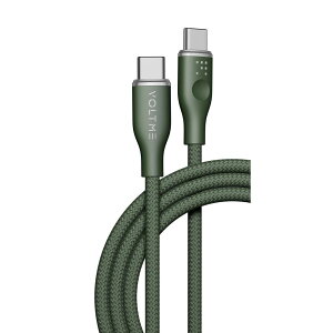 VOLTME �{���g�~�[ �[�d�P�[�u�� PD�Ή� 3A�E60W ���ϋv�҂ݍ��� �i�C�����P�[�u�� USB-C��USB-C 1.8m �O���[�� C2164