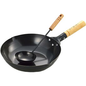 【在庫有・即納】タマハシ 陳建一 IH200V対応北京鍋28cm(中華お玉付) CK-333R　陳建一公認 ガス火・IH電磁調理器100V・200V対応
