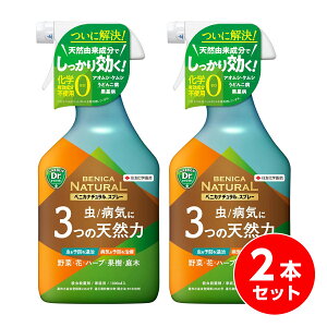 【在庫有・即納】【まとめ買い】KINCHO園芸 殺虫殺菌剤 ベニカナチュラルスプレー 1000ml ×2本 天然成分 虫 病気
