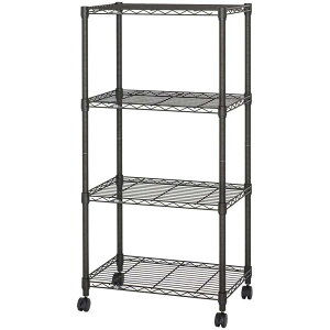 【在庫有・即納】ルミナス ノワール フリーラック スチールラック 4段 幅61×奥行41×高さ125.5cm NO6012-4 つや消し キッチンラック 収納 メタルラック