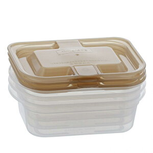 抗菌・抗ウイルス 洗いやすいレンジ容器 蒸気弁付き 200ml 3個組 クリアブラウン ベストコ