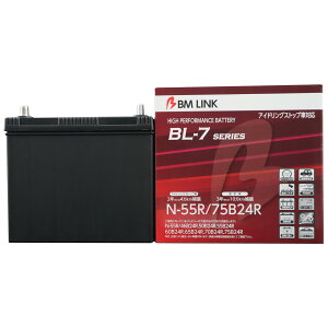 BM LINK BL-7 Series N55R/75B24R �����ԗp�A�C�h�����O�X�g�b�v�ԑΉ��o�b�e���[ BL-7�V���[�Y
