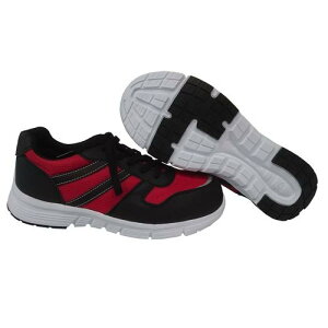 コーコス信岡 HZ-370 超軽量プラ芯スニーカー 26.5cm レッド 安全靴 靴 シューズ