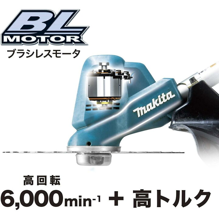 楽天市場】マキタ 充電式草刈機18V 刈込幅230mmチップソー付 Uハンドル 