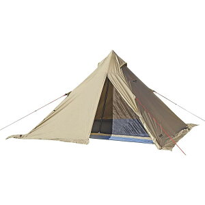 キャプテンスタッグ(CAPTAIN STAG) テント ティピー ワンポールテント レクタ 4人用 270 UVカット アルミポール採用 耐水圧フライ2000mm/フロア3000mm ベンチレーション装備 カーキ トレッカー UA-62