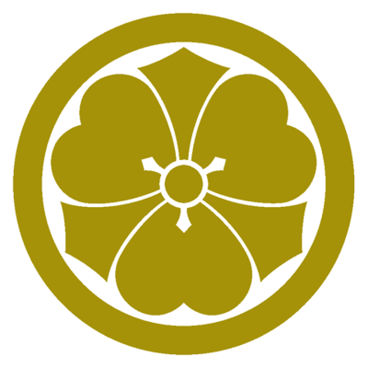 楽天市場】家紋ステッカー 046 丸に剣片喰 13cmサイズ