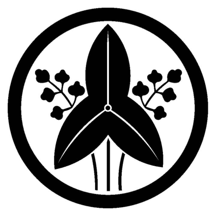 楽天市場】家紋ステッカー 034 丸に立ち沢瀉 20cmサイズ