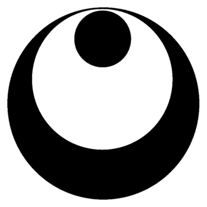 楽天市場 家紋ステッカー 1 真向き月星 13ｃｍサイズ ファンタジー工芸 楽天市場店