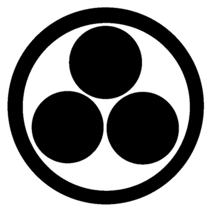 楽天市場】家紋 ステッカー「丸に三つ星」 13cmサイズ 家紋番号-244