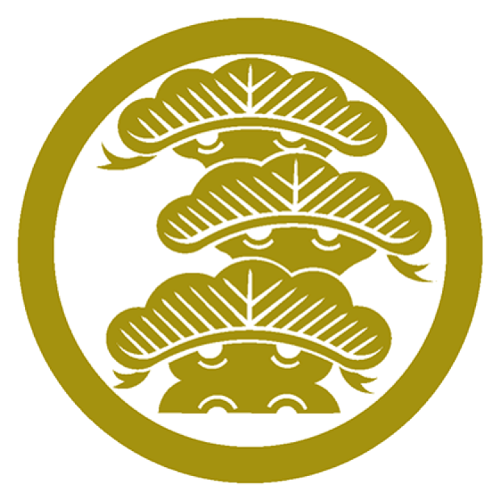 楽天市場】家紋 ステッカー「丸に荒枝付き右三階松」 13cmサイズ