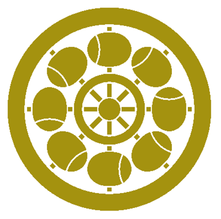 楽天市場】家紋 ステッカー 「丸に八つ槌車」 13cmサイズ 家紋番号