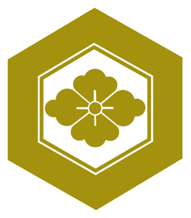 楽天市場】家紋ステッカー 097 亀甲花菱 13cmサイズ : ファンタジー