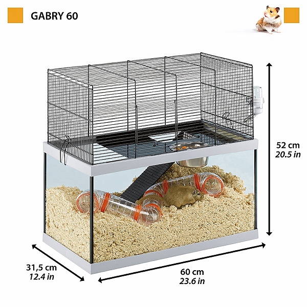 ファープラスト ガブリー GABRY 60 ハムスター スナネズミ 2階建 ケージ ハウス マウス フルセット 小動物用 ペット用品  Fantasy World
