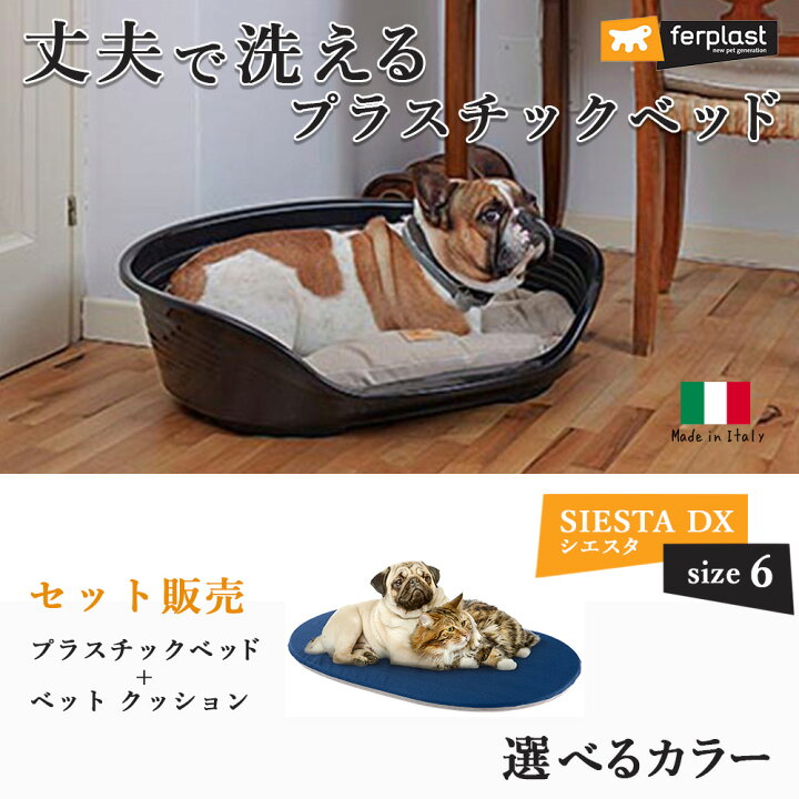楽天市場】プラスチックベッド＆クッションセット シエスタ DX6 