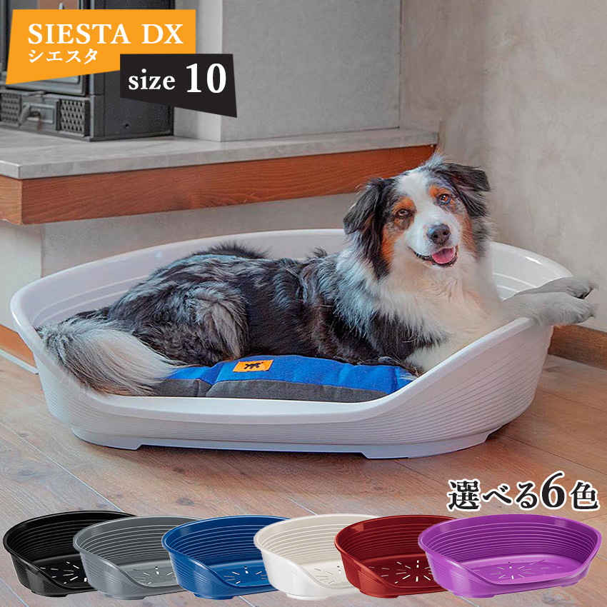 シエスタ SIESTA DX 10 ベッド プラスチック 犬 猫 洗える 寝具 丈夫 頑丈 ペット すべり防止 おしゃれ 清潔 丸洗い カラフル 動かない 壊れない 耐久性 オールシーズン イタリアferplast社 ファープラスト 大きい
