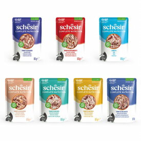 NEW 選べる7種類 成猫用 シシア ゼリータイプ パウチ 85g 総合栄養食 キャットフード Schesir