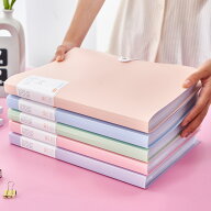 クリアファイル 透明ポケットファイル 中紙入り 3冊入 A4 30ポケット/60ポケット/80ポケット/100ポケット…