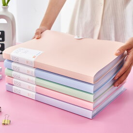 クリアファイル 透明ポケットファイル 中紙入り 3冊入 A4 30ポケット/60ポケット/80ポケット/100ポケット 書類収納ボックス ファイル分類整理 オフィス用品 文房具 防水耐久 大容量