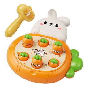 もぐらたたき プッシュポップゲーム 電池不要 おもちゃ うさぎ かわいい ミニゲーム 親子 チャーム 知育玩具 集中力 ストレス解消 指先の知育 6 歳以上