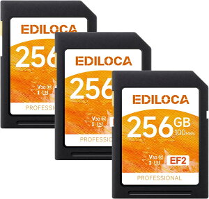 yԌ10%OFFzEdiloca EF2 256GB 512GB 1TB SDJ[h UHS-I Class10 U3 V30  őǎ摬x 100MB/s ő发x 90MB/s J[h 4K/tHDΉ