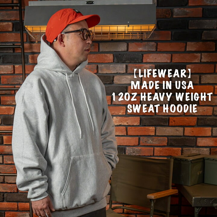 楽天市場】新品 LIFEWEAR Made in USA 12oz Heavy Weight Sweat Hoodie 