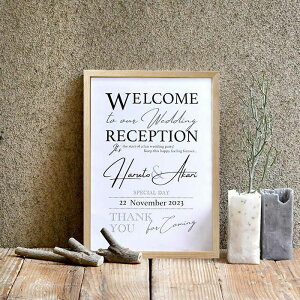 ウェルカムボード シンプルウェルカムボード ミニマルデザイン「D」/結婚式 パーティー 家族婚 少人数婚 なし婚